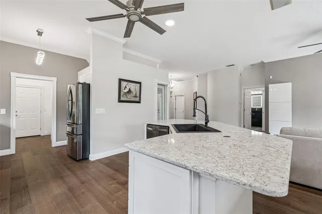 a view of a house with garden