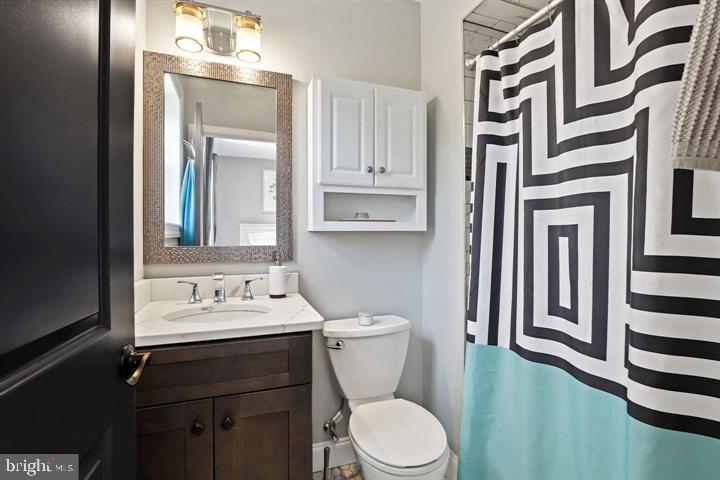 1634 Ridge Place Southeast Washington, DC 20020 - Photo 19 of 27 a bathroom with a sink a toilet and shower