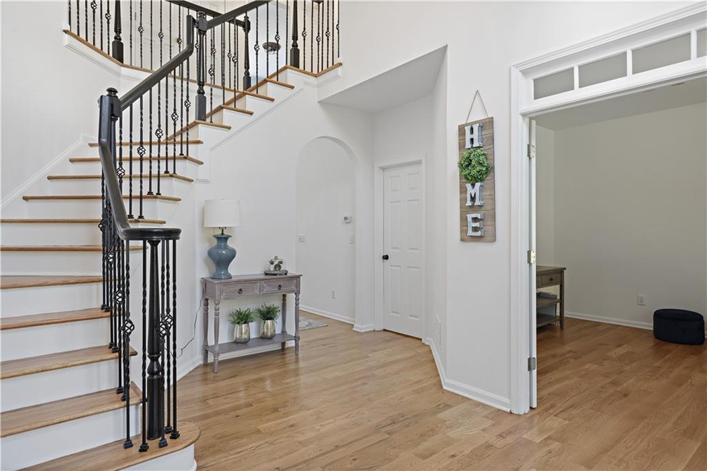 3038 Fairhaven Ridge Northwest Kennesaw, GA 30144 - Photo 27 of 55 a view of entryway and hall with wooden floor