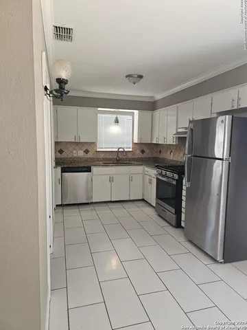 a bathroom with a window