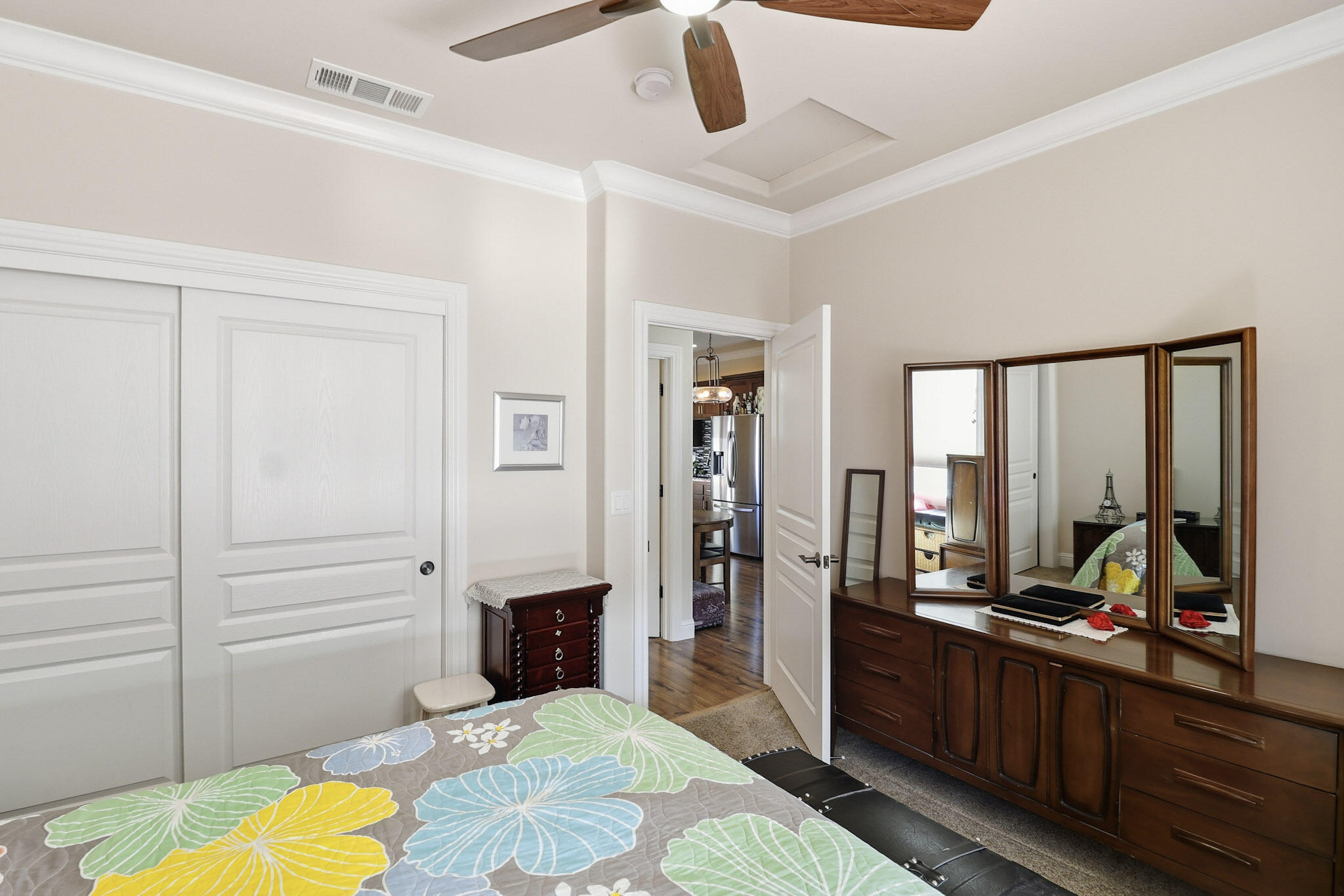 21089 Falling Leaf Road Redding, CA 96003 - Photo 28 of 43 a bedroom with a bed and furniture