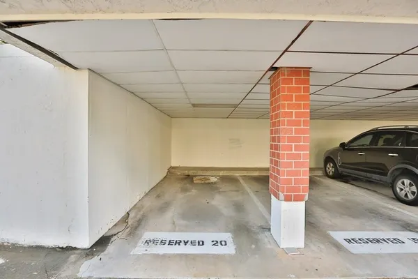 a view of parking garage