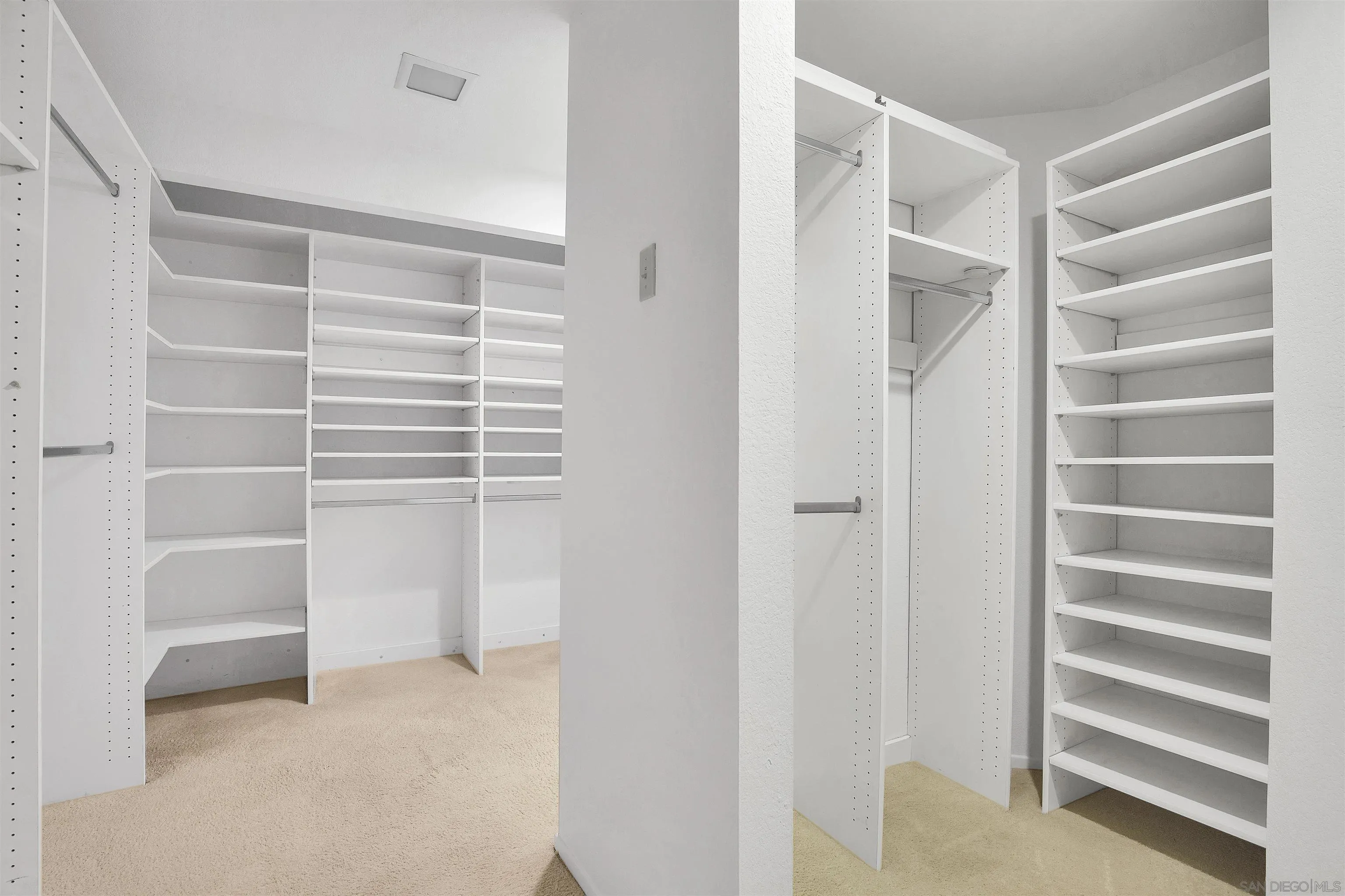 415 Marview Drive Solana Beach, CA 92075 - Photo 28 of 53 a view of walk in closet with empty racks