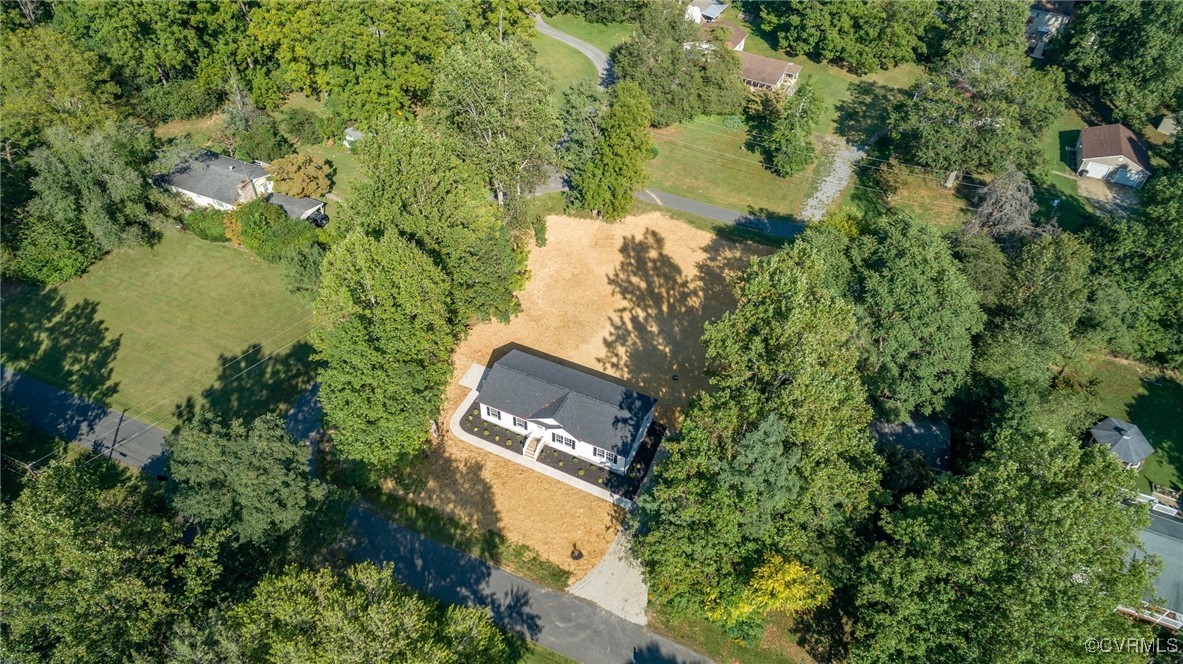 64 Pine Road Louisa, VA 23093 - Photo 3 of 45 an aerial view of house with yard and outdoor seating