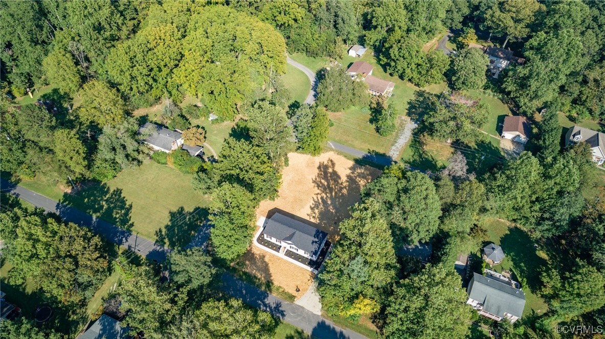 64 Pine Road Louisa, VA 23093 - Photo 4 of 45 an aerial view of residential house with outdoor space and trees all around