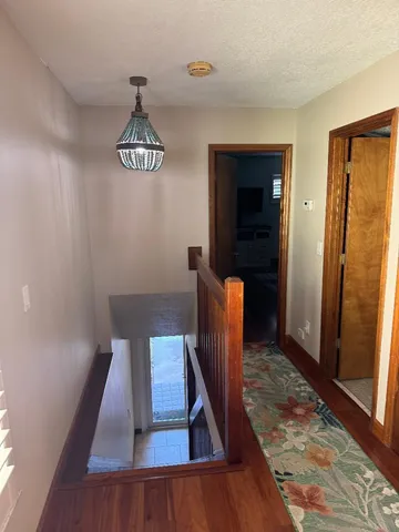 a view of an entryway with sitting area