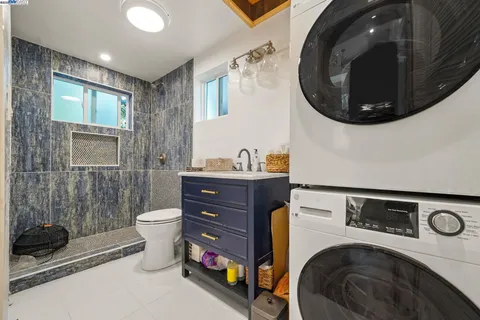 a room with a washer and dryer