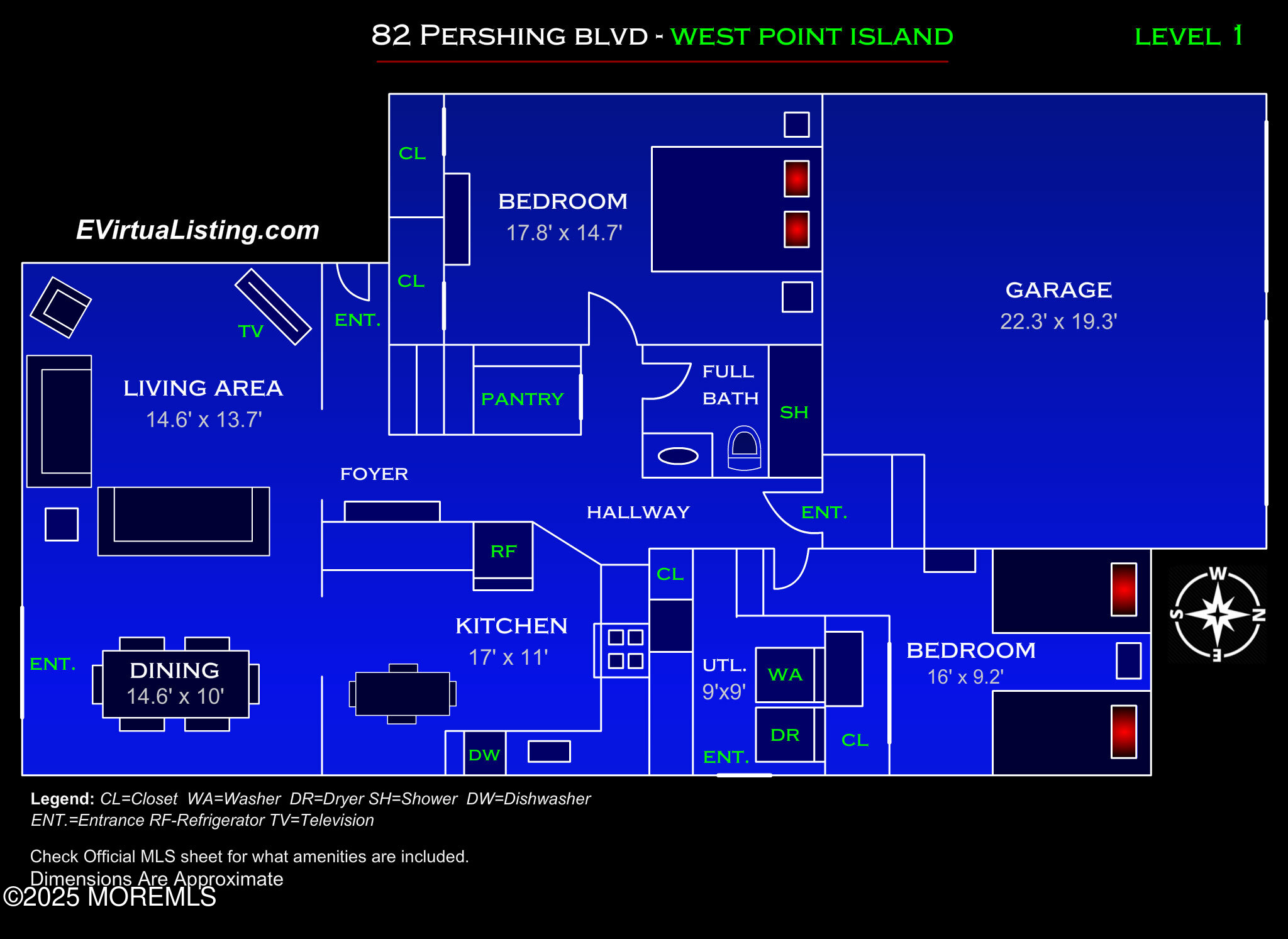 82 Pershing Boulevard Lavallette, NJ 08735 - Photo 2 of 3 a red sign board