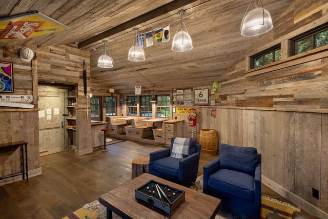 a view of a couch in a room