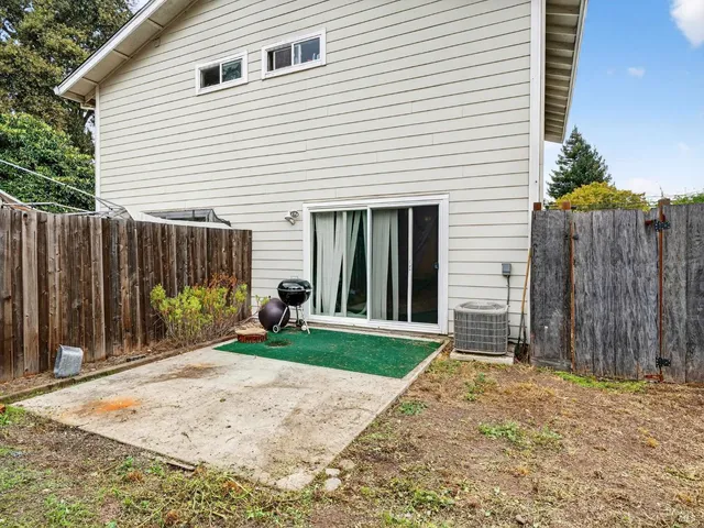 a backyard of a house