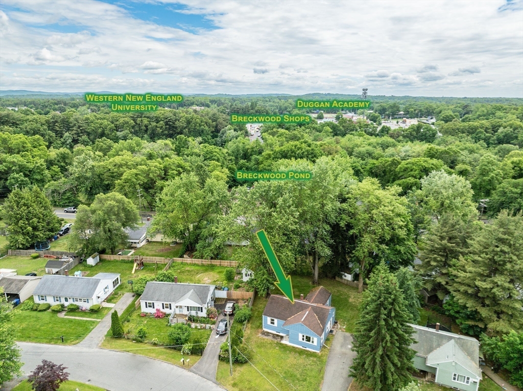 23 Gatewood Road Springfield, MA 01119 - Photo 28 of 31 an aerial view of a house with a yard