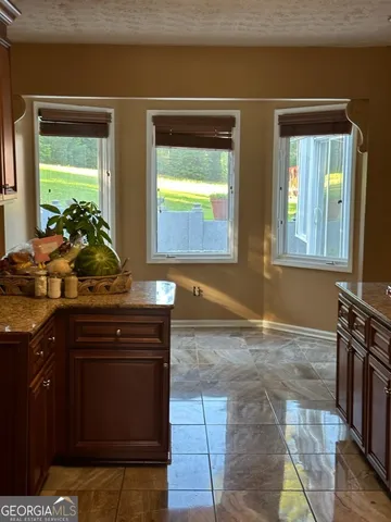 a kitchen with a sink and a window