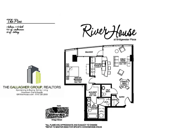$2,650 | 335 Bridge Street Northwest, Unit 1705, Grand Rapids, MI 49504