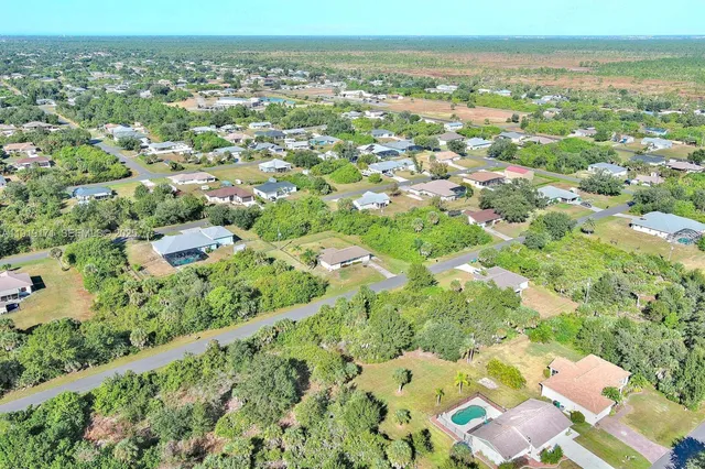 an aerial view of multiple house
