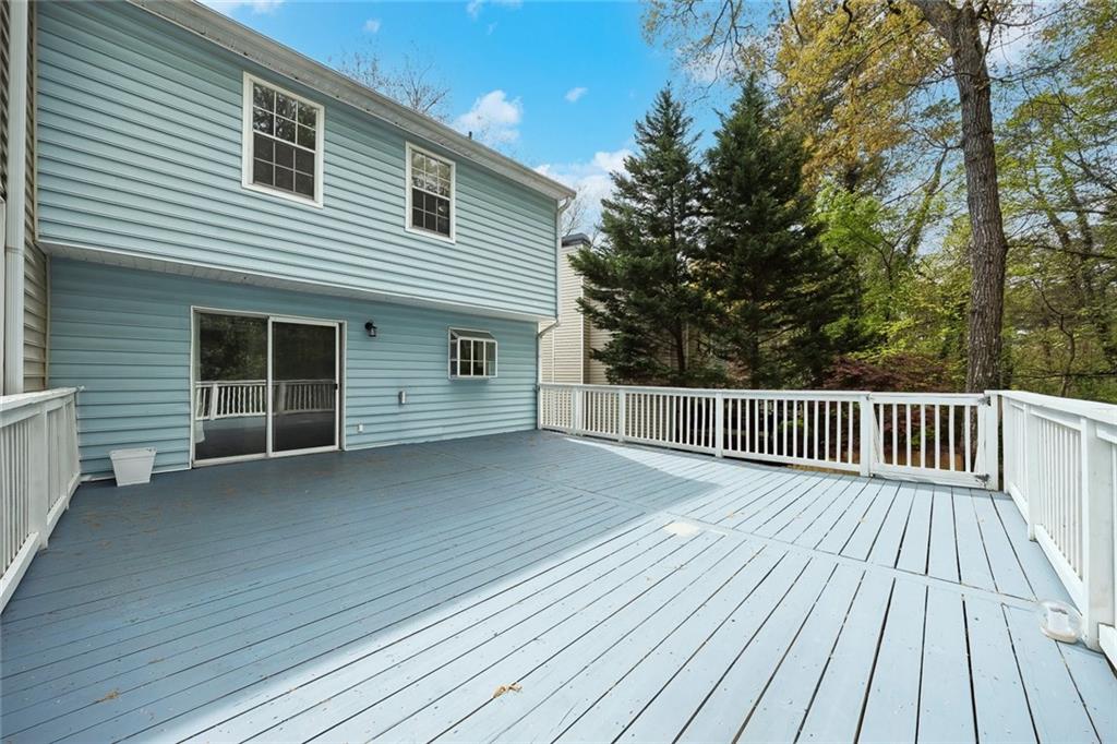 635 Anderson Walk Marietta, GA 30062 - Photo 31 of 39 a view of backyard with deck and wooden floor