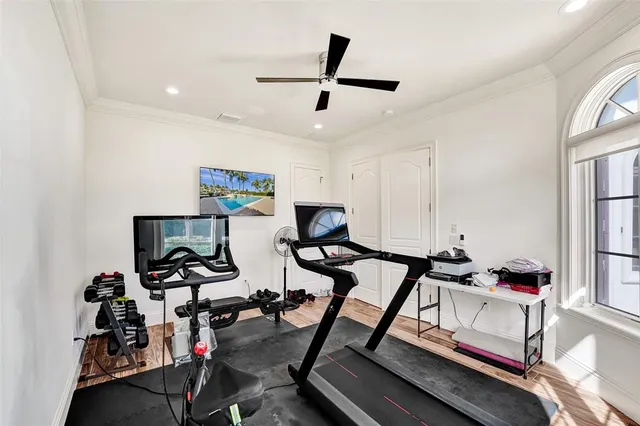a view of a porch and garden view