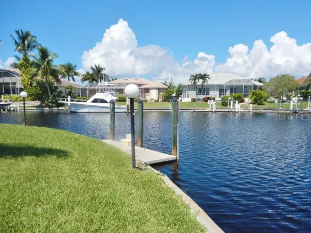 a view of a lake with houses