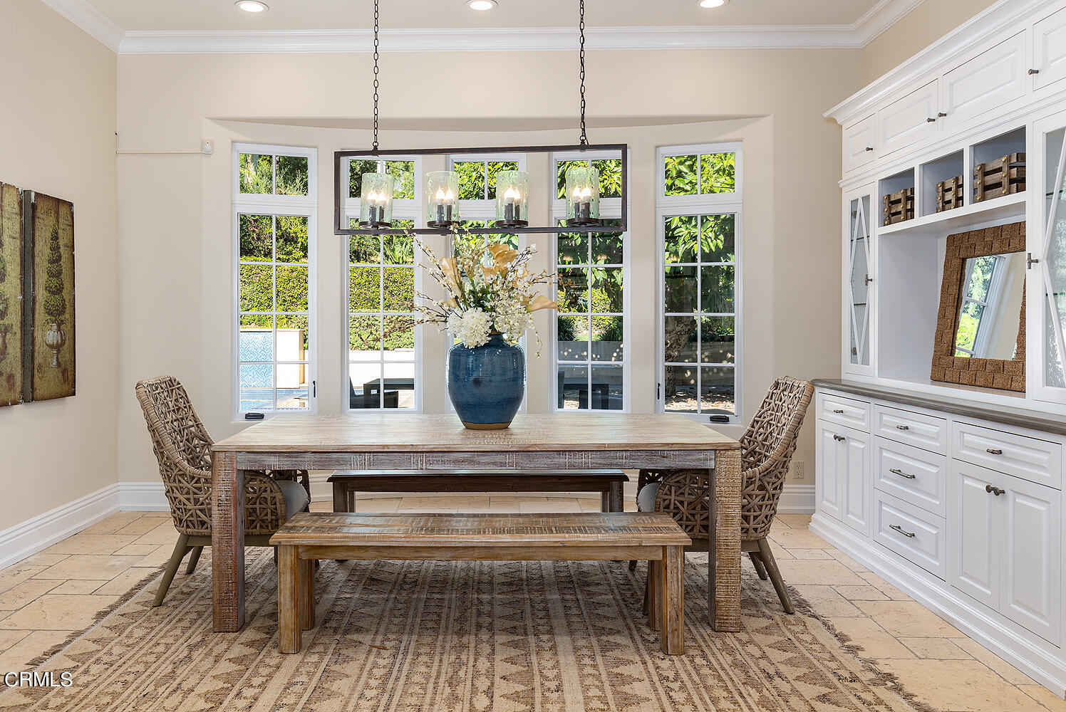 1610 Kinneloa Mesa Road Pasadena, CA 91107 - Photo 19 of 72 a view of a dining room with furniture window and outside view
