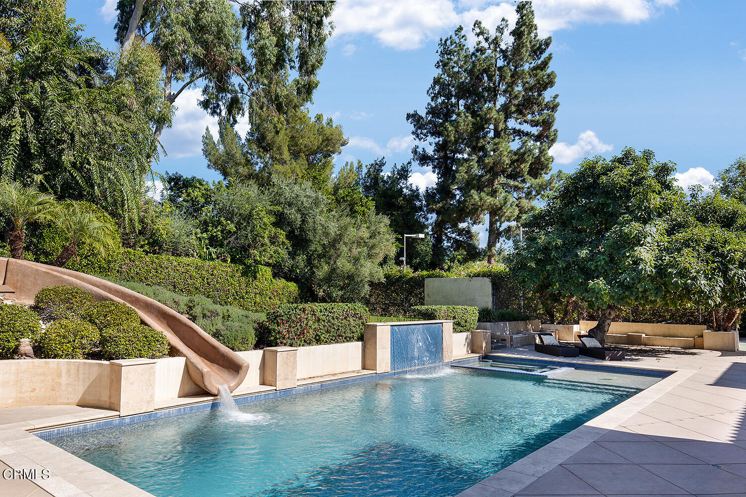 1610 Kinneloa Mesa Road Pasadena, CA 91107 - Photo 55 of 72 a view of a swimming pool with a patio and fire pit