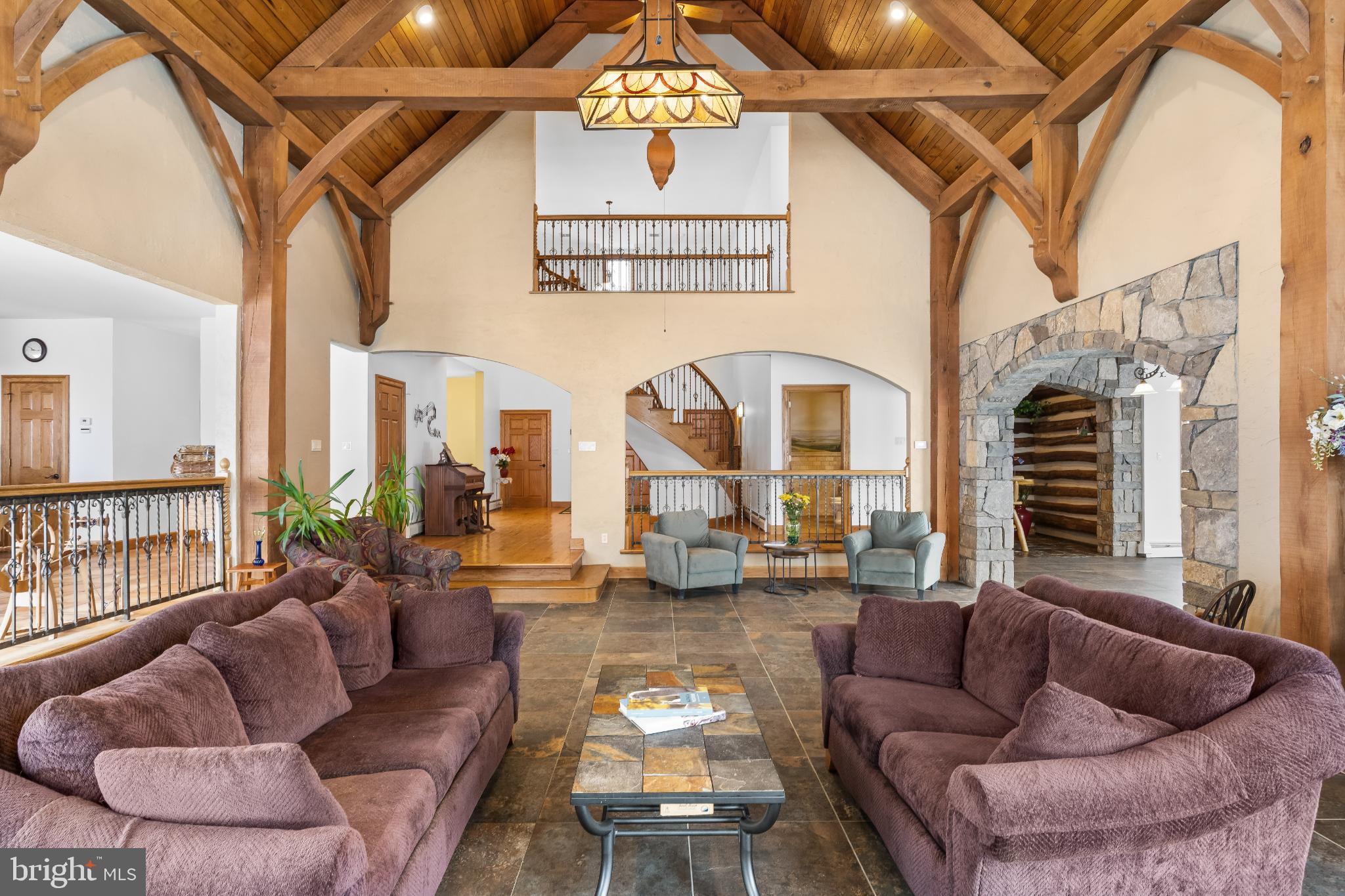 216 Merwinsburg Road Effort, PA 18330 - Photo 17 of 75 Spacious great room with rustic charm.