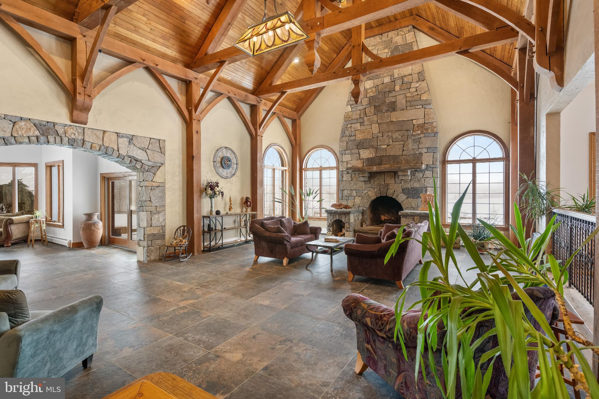216 Merwinsburg Road Effort, PA 18330 - Photo 18 of 75 Spacious living area with rustic charm.