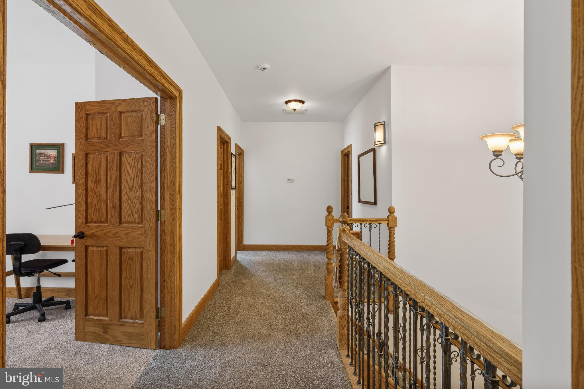 216 Merwinsburg Road Effort, PA 18330 - Photo 51 of 75 Spacious hallway with elegant wood accents.