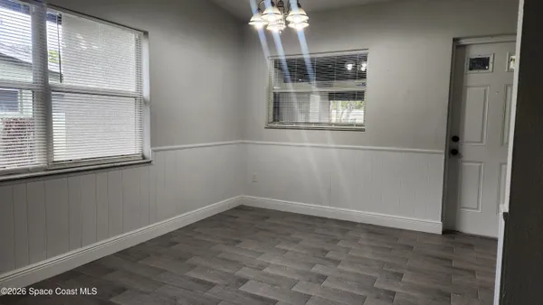 an empty room with a window