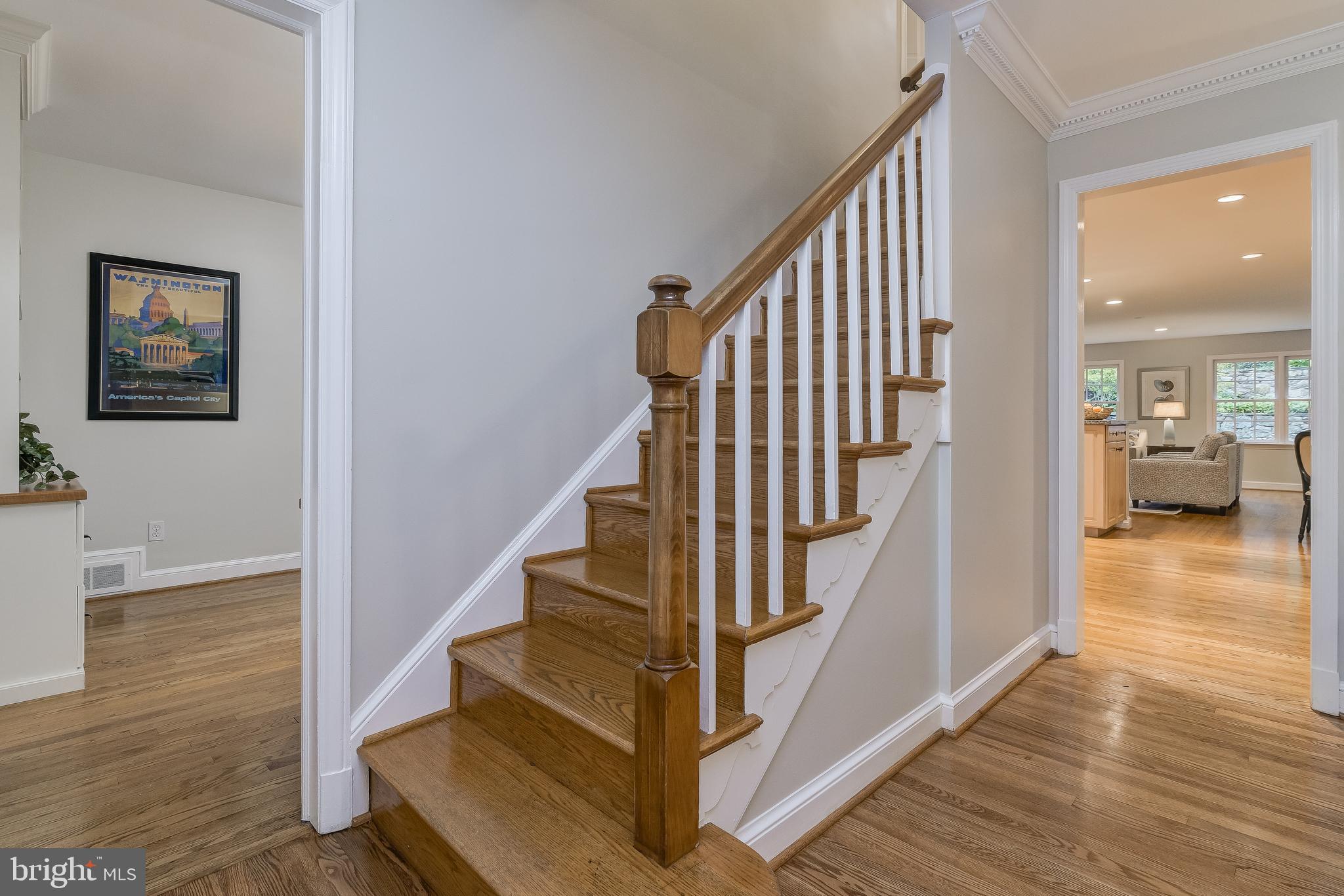 5911 Gloster Road Bethesda, MD 20816 - Photo 3 of 79 Foyer entry, with stairs to upper level.