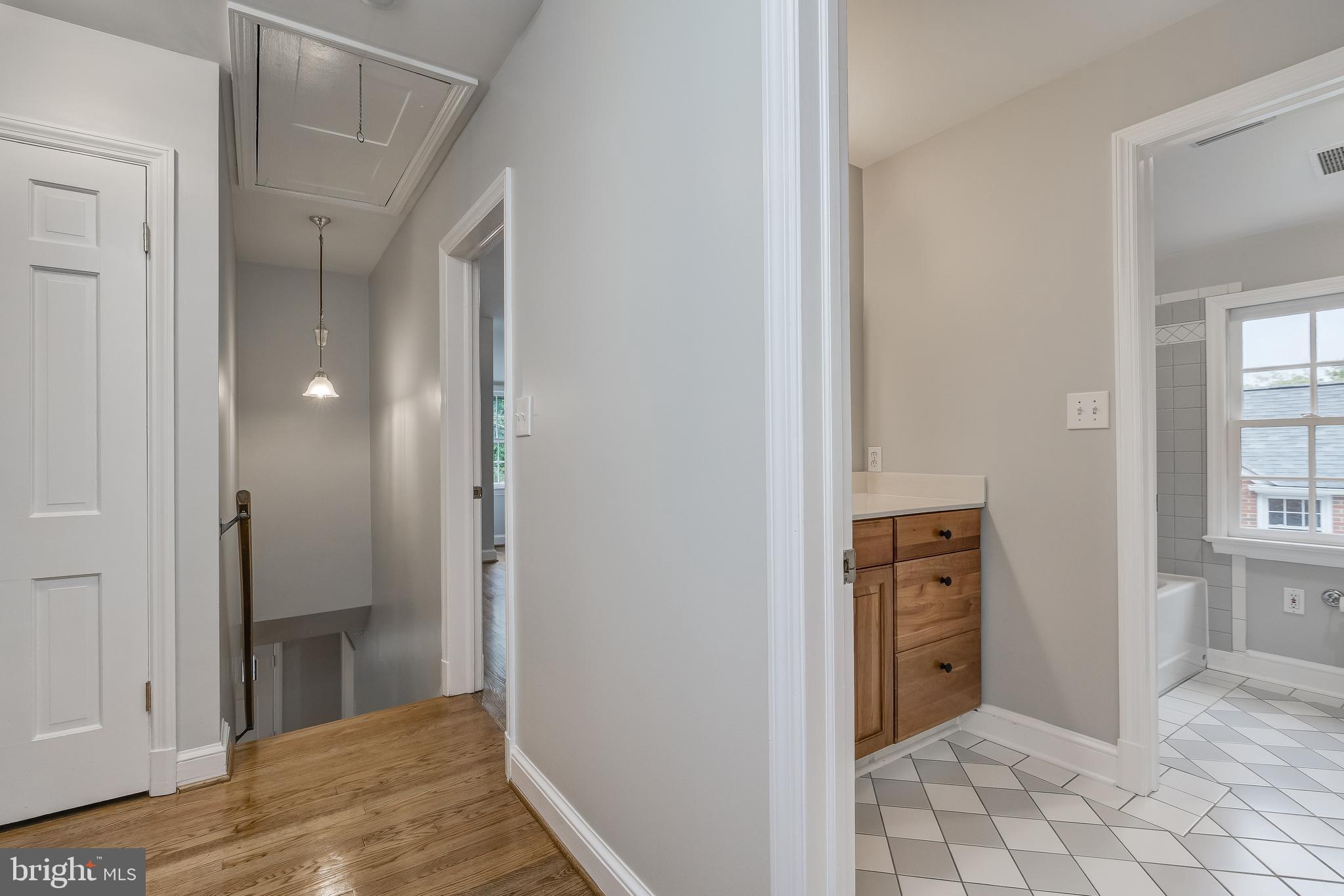 5911 Gloster Road Bethesda, MD 20816 - Photo 36 of 79 Upstairs hall, 1 of 3 full baths on 2nd floor.