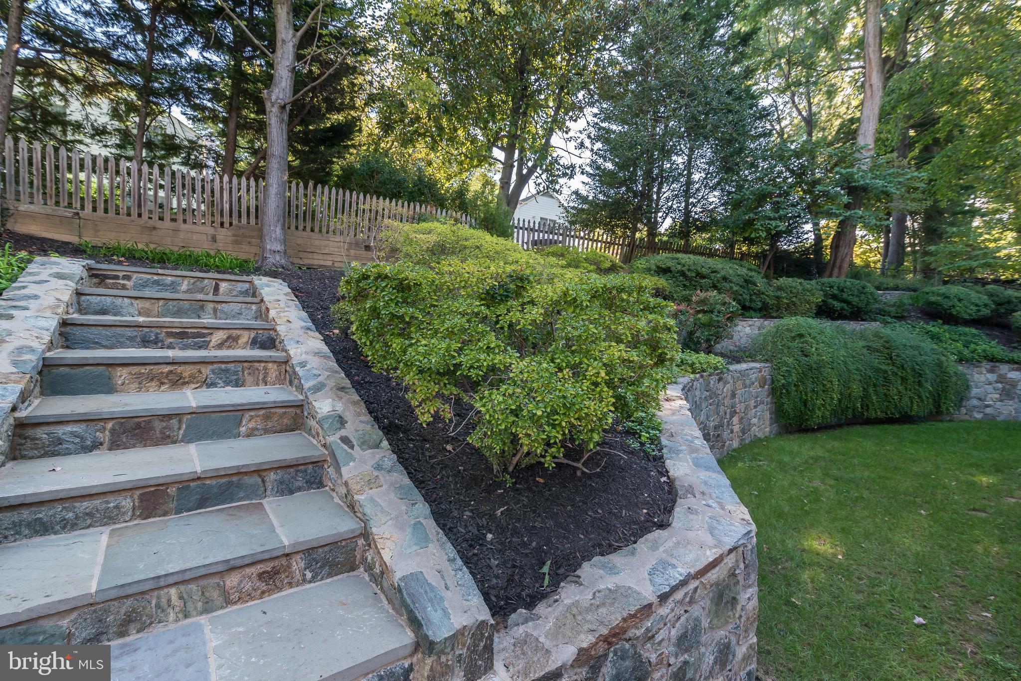 5911 Gloster Road Bethesda, MD 20816 - Photo 69 of 79 Stone retaining walls, specimen plantings, peace!