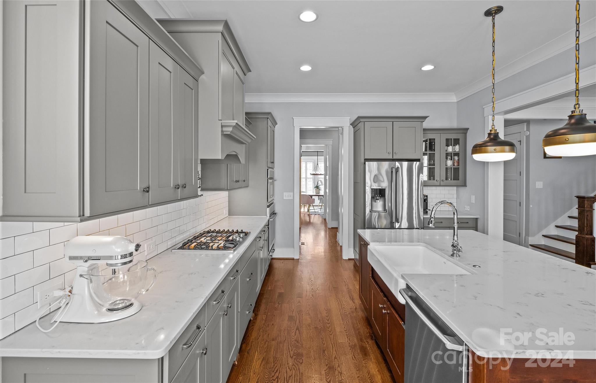 149 McAlway Road Charlotte, NC 28211 - Photo 14 of 48 a spacious bathroom with a granite countertop sink a mirror and shower