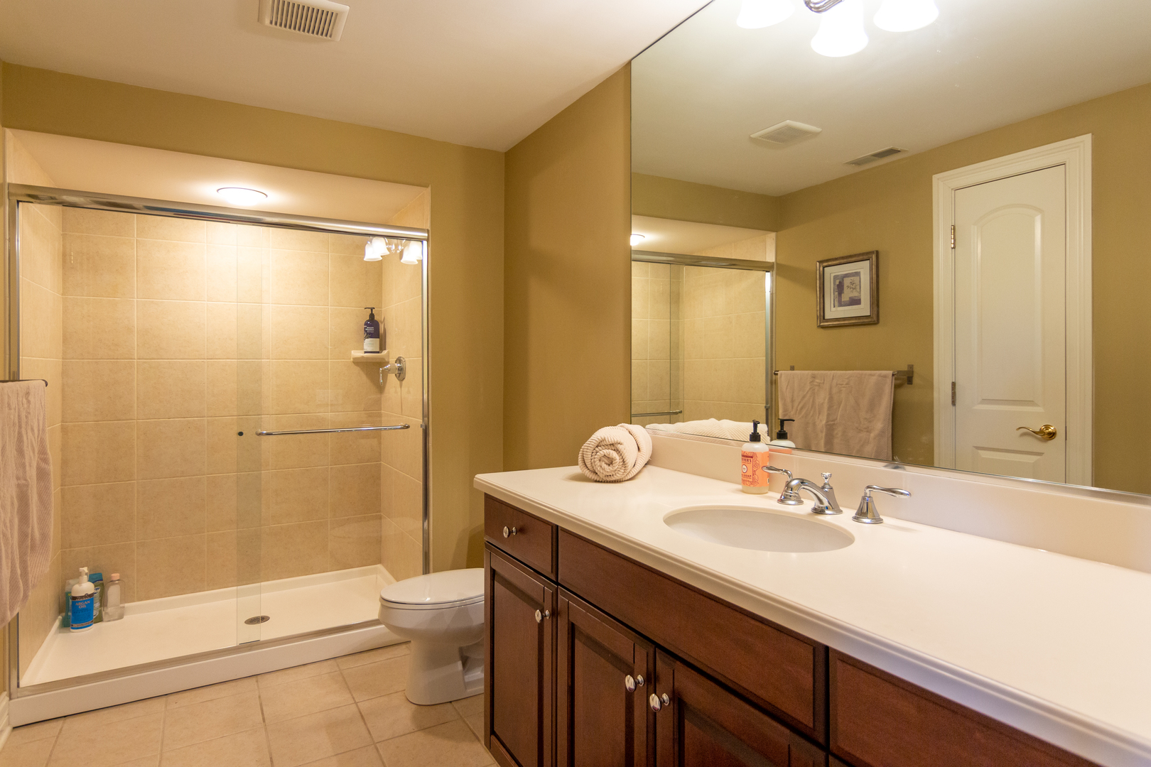 26 Willowcrest Drive Oak Brook, IL 60523 - Photo 13 of 17 a bathroom with a sink a toilet and shower