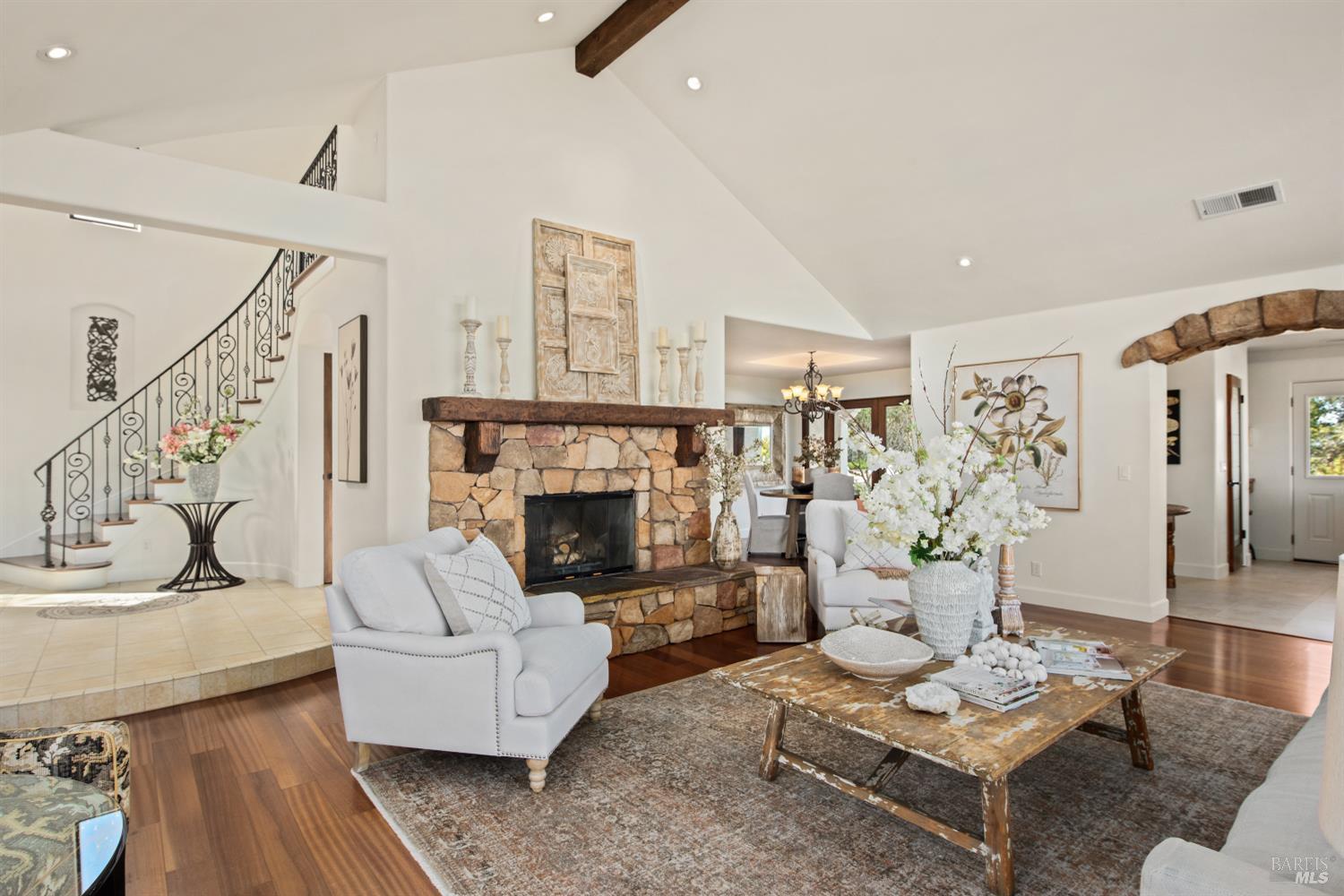 2405 Lewis Road Sebastopol, CA 95472 - Photo 18 of 58 a living room with furniture and a fireplace