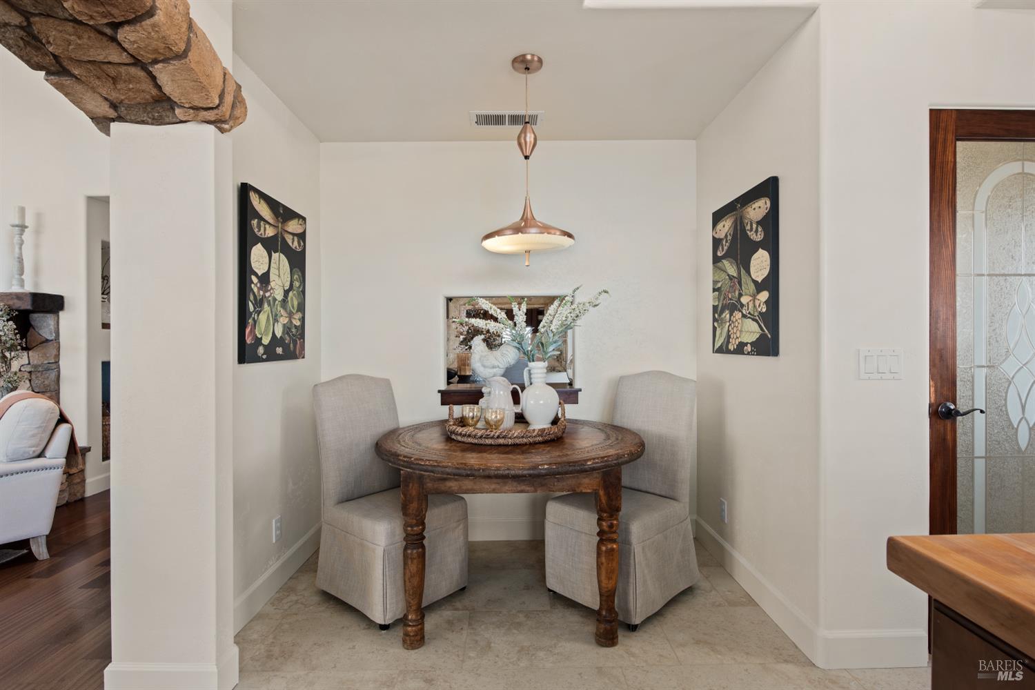 2405 Lewis Road Sebastopol, CA 95472 - Photo 27 of 58 a view of a dining room with furniture and chandelier