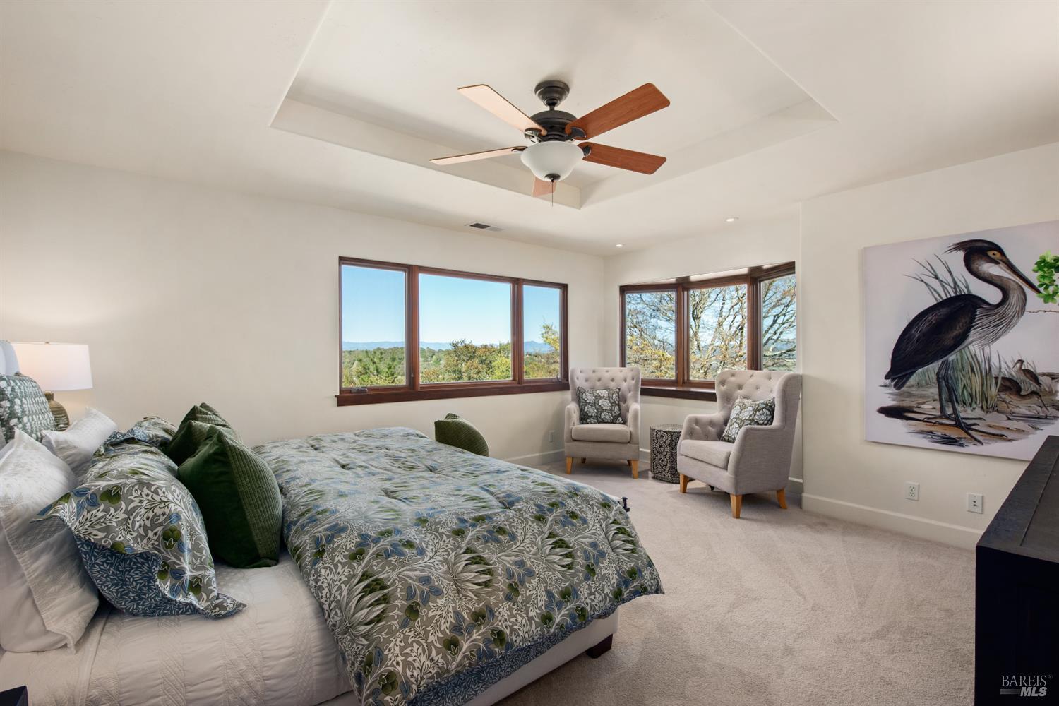 2405 Lewis Road Sebastopol, CA 95472 - Photo 41 of 58 a bedroom with a large bed and windows