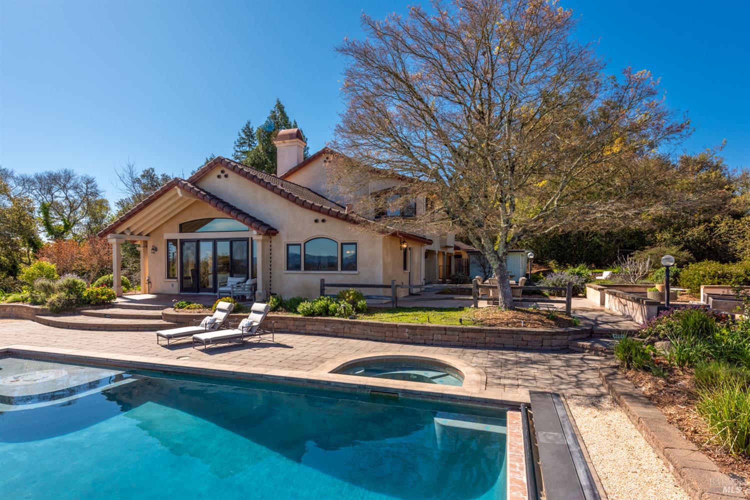 2405 Lewis Road Sebastopol, CA 95472 - Photo 53 of 58 a swimming pool view with a seating space and a garden view