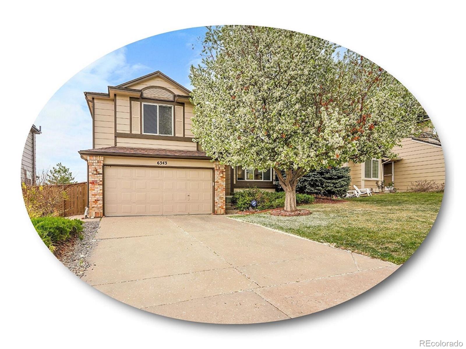 a view of a house with a backyard
