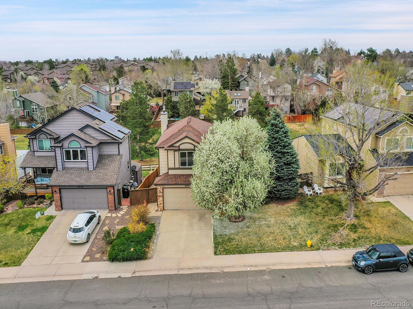 6343 Laguna Circle Highlands Ranch, CO 80130 - Photo 34 of 43 an aerial view of a house