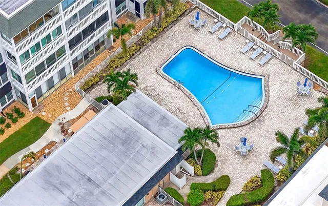 a view of a building with a large building