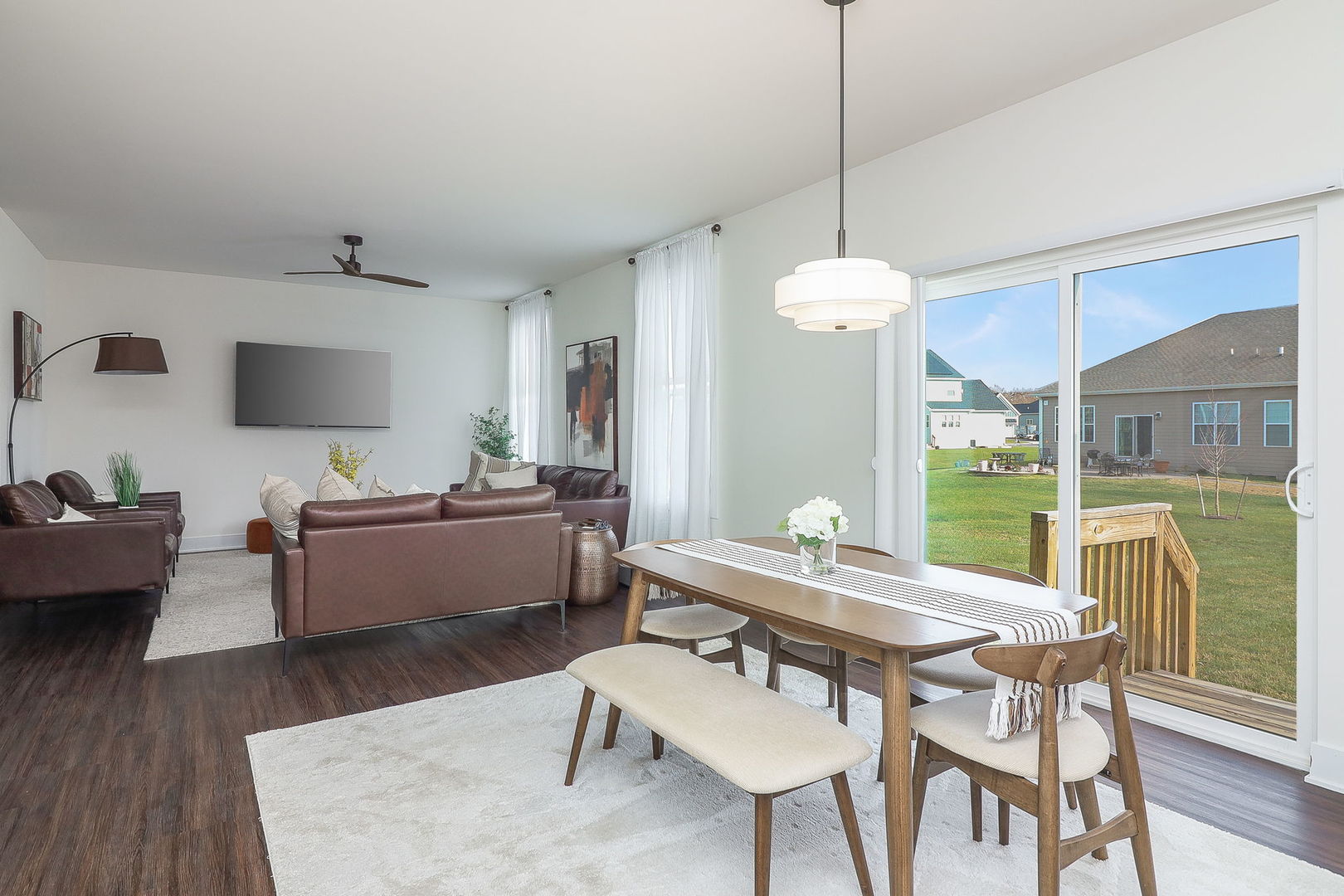 3539 Crosswater Court Elgin, IL 60124 - Photo 7 of 26 a living room with furniture and a wooden floor