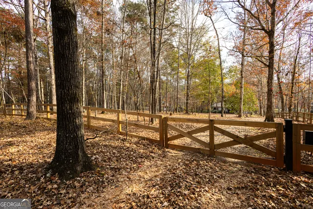 a view of outdoor space with lots of trees