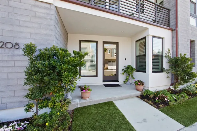 a front view of a building with street view