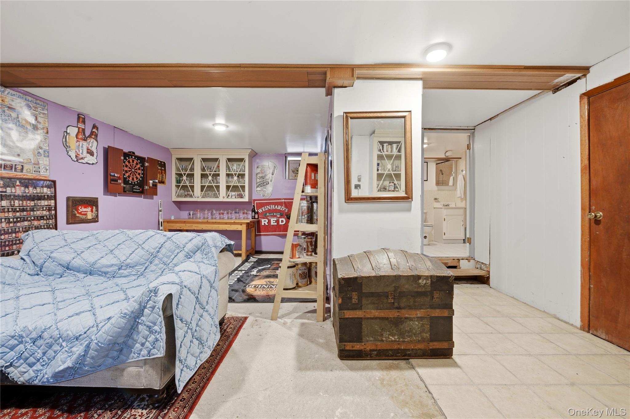 35 Quiat Road Mountain Dale, NY 12763 - Photo 16 of 27 Bedroom with ensuite bath and light tile patterned floors