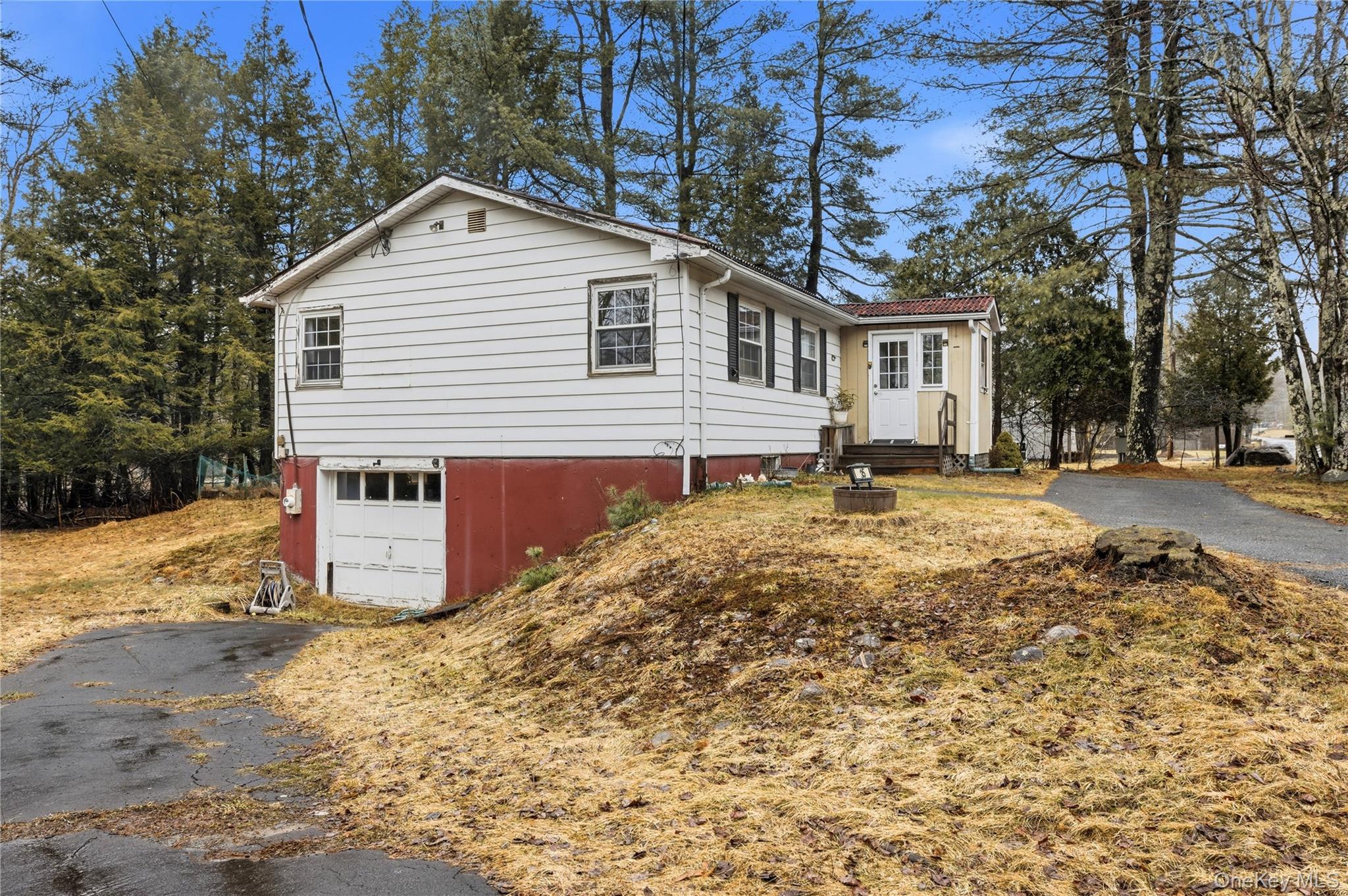 35 Quiat Road Mountain Dale, NY 12763 - Photo 26 of 27 Ranch-style house with a garage, driveway, and entry steps