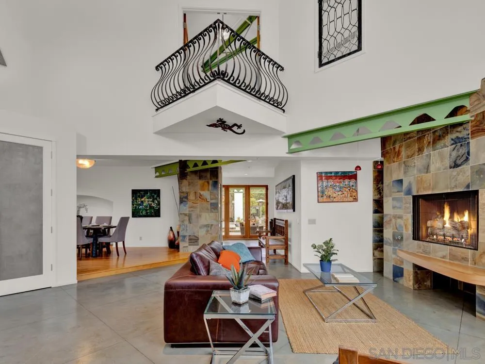 778 Ramona Place Del Mar, CA 92014 - Photo 15 of 72 a living room with furniture and a fireplace