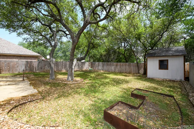 a backyard of a house