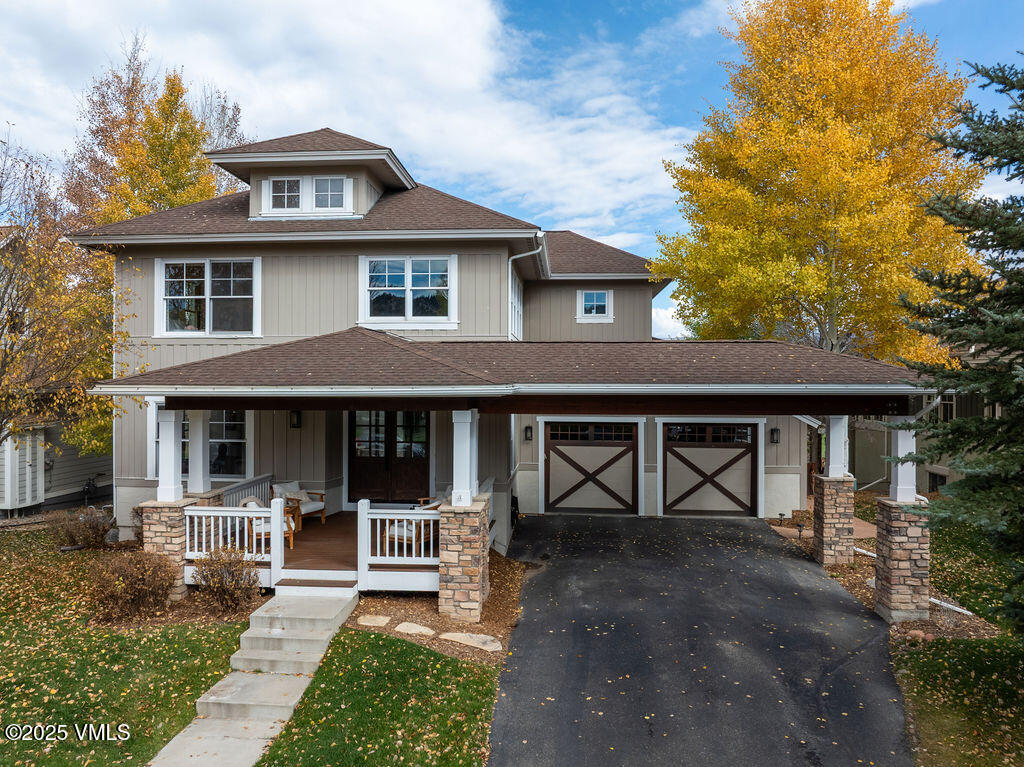 a front view of a house with porch