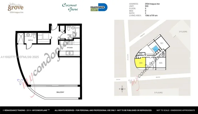 $2,400 | 2694 Inagua Avenue, Unit PH3, Coconut Grove, FL 33133