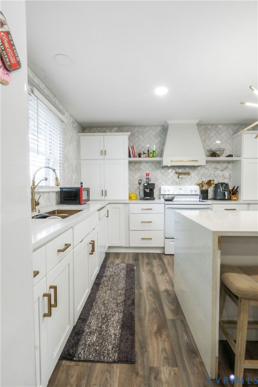 3331 South Constitution Route Dillwyn, VA 23936 - Photo 6 of 24 Kitchen with open shelves, white cabinets, and ele