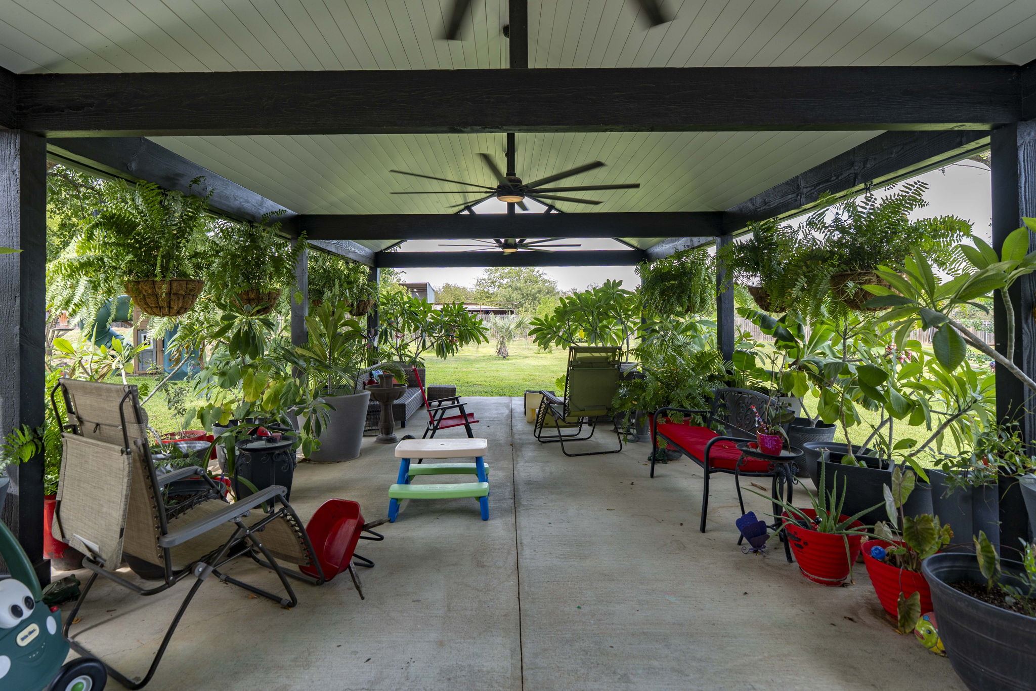 130 Hy Road Buda, TX 78610 - Photo 24 of 32 View of patio / terrace featuring ceiling fan